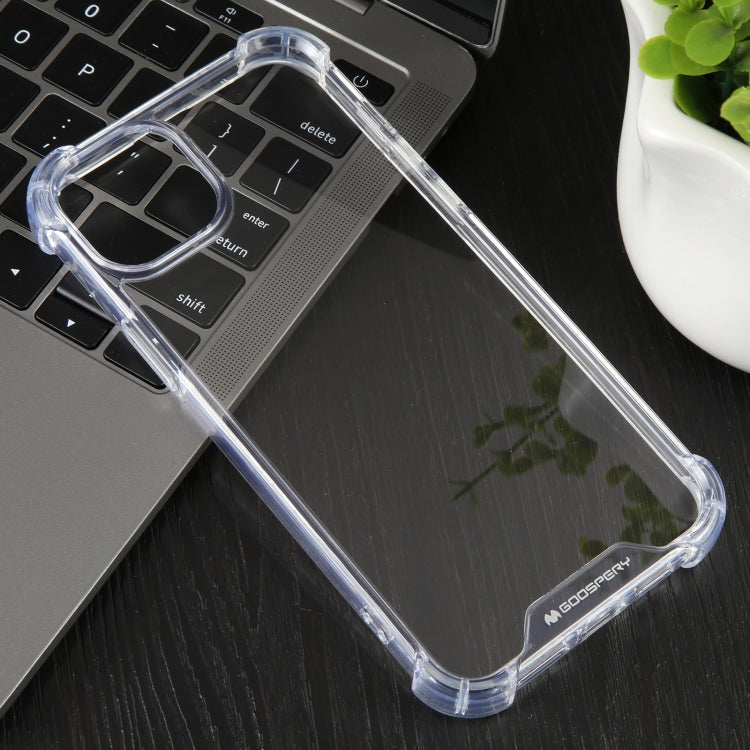 For iPhone 15 Plus MERCURY GOOSPERY SUPER Four-Corner Shockproof TPU Phone Case(Transparent) by GOOSPERY