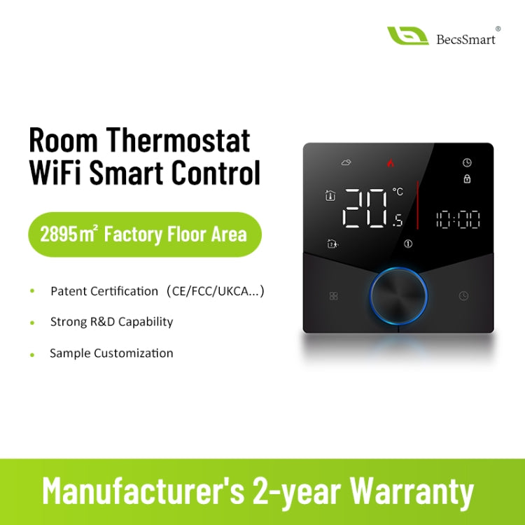BHT-009GCLW Boiler Heating WiFi Smart Home LED Thermostat(Black) by bashfashion