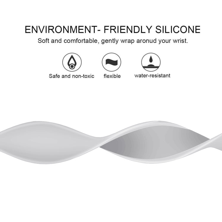 For Apple Watch Series 9&8&7 41mm / SE 3&SE 2&6&SE&5&4 40mm / 3&2&1 38mm Solid Color Elastic Silicone Watch Band, Size:M 143mm(White) by bashfashion