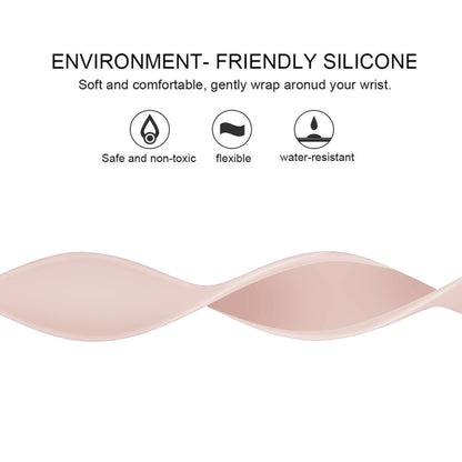 For Apple Watch Series 9&8&7 41mm / SE 3&SE 2&6&SE&5&4 40mm / 3&2&1 38mm Solid Color Elastic Silicone Watch Band, Size:L 156mm(Pink) by bashfashion