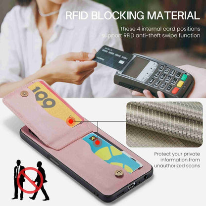 For OnePlus Nord CE 3 / CE 3 Lite Fierre Shann Crazy Horse Card Holder Back Cover PU Phone Case(Pink) by FIERRE SHANN