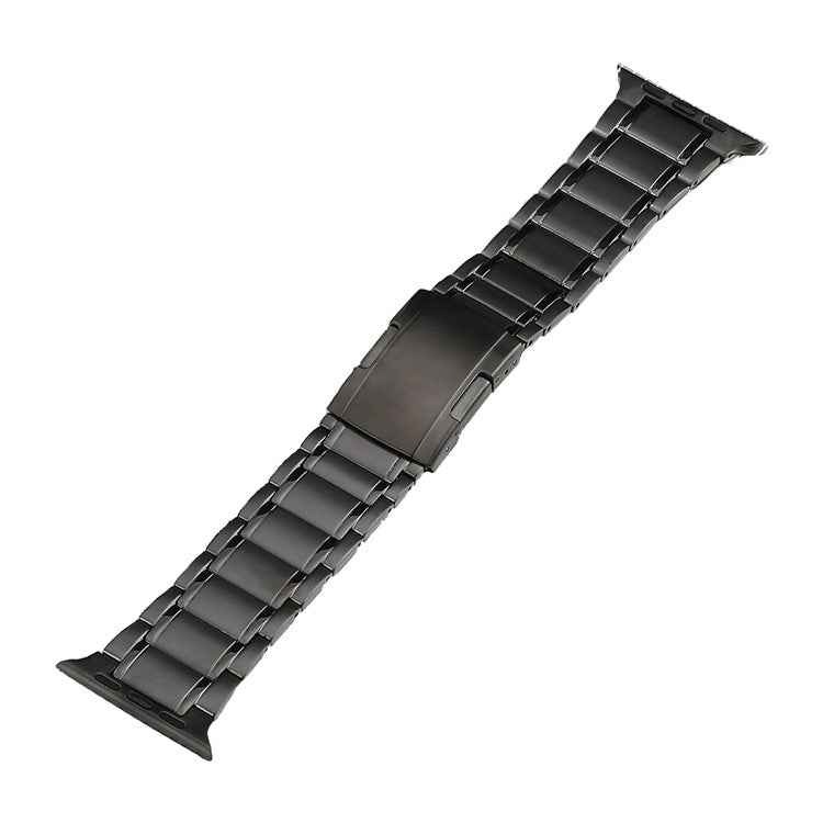For Apple Watch Series 3 42mm Five Beads Turtle Buckle Titanium Steel Watch Band(Grey) by bashfashion