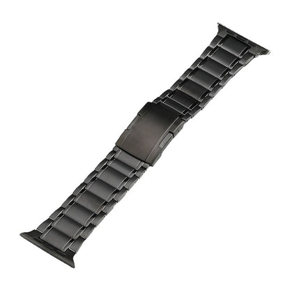 For Apple Watch Series 3 42mm Five Beads Turtle Buckle Titanium Steel Watch Band(Grey) by bashfashion