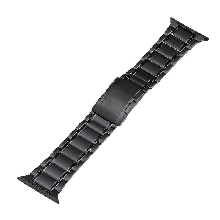 For Apple Watch Series 9 45mm Five Beads Turtle Buckle Titanium Steel Watch Band(Black) by bashfashion