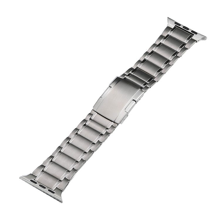 For Apple Watch Series 9 45mm Five Beads Turtle Buckle Titanium Steel Watch Band(Silver) by bashfashion