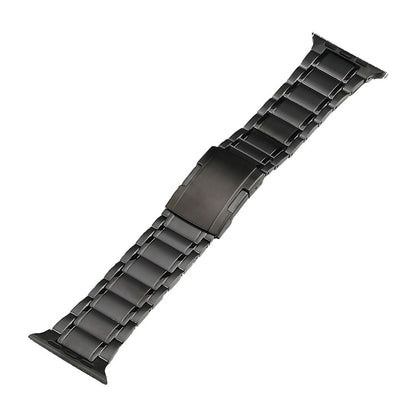 For Apple Watch SE 2023 44mm Five Beads Turtle Buckle Titanium Steel Watch Band(Grey) by bashfashion