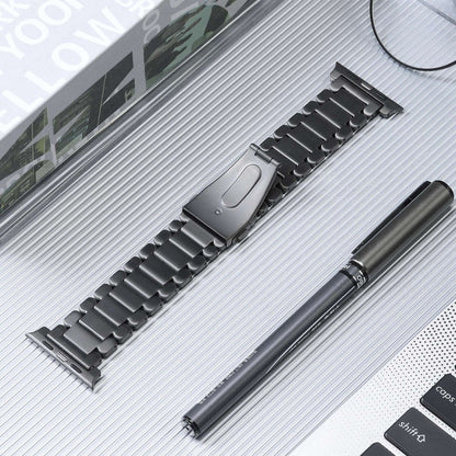 For Apple Watch Ultra 2 49mm Five Beads Titanium Steel Watch Band(Grey) by bashfashion