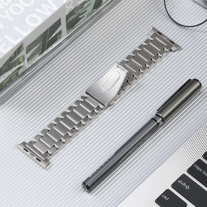 For Apple Watch Ultra 2 49mm Five Beads Titanium Steel Watch Band(Silver) by bashfashion