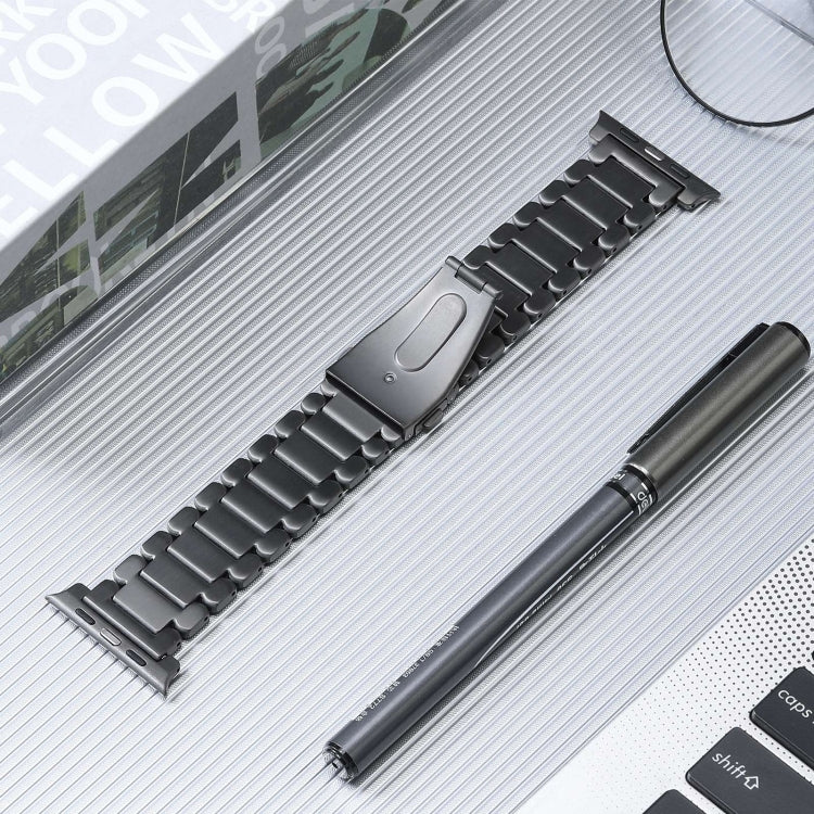 For Apple Watch Series 9 45mm Five Beads Titanium Steel Watch Band(Grey) by bashfashion
