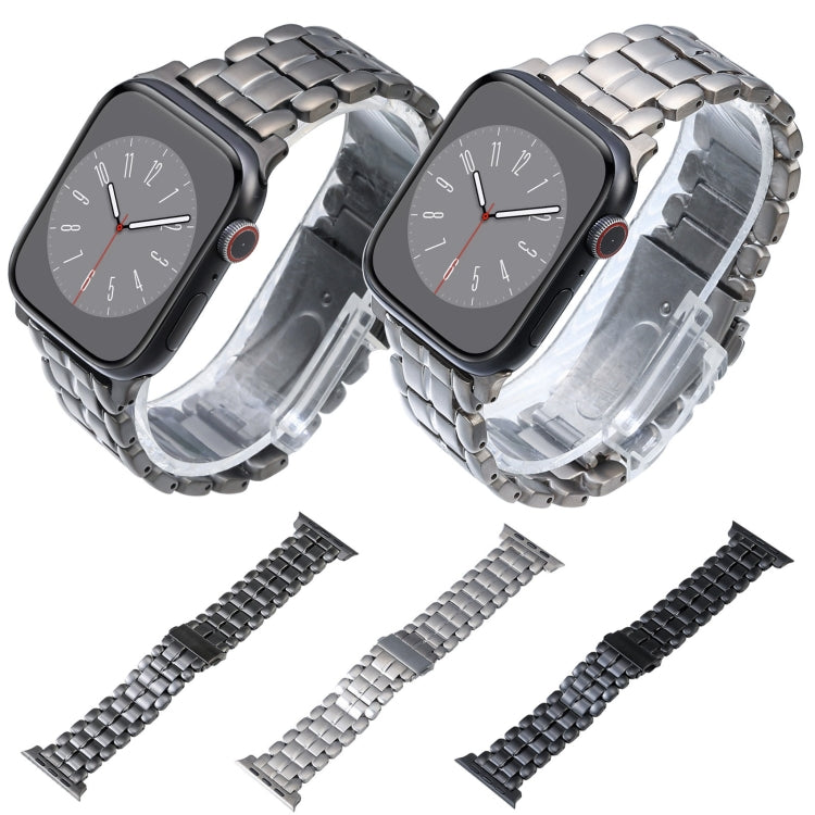 For Apple Watch Series 9 45mm Five Beads Titanium Steel Watch Band(Black) by bashfashion