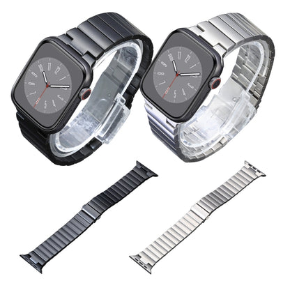 For Apple Watch Ultra 49mm Flat Buckle Stainless Steel Watch Band(Silver) by bashfashion