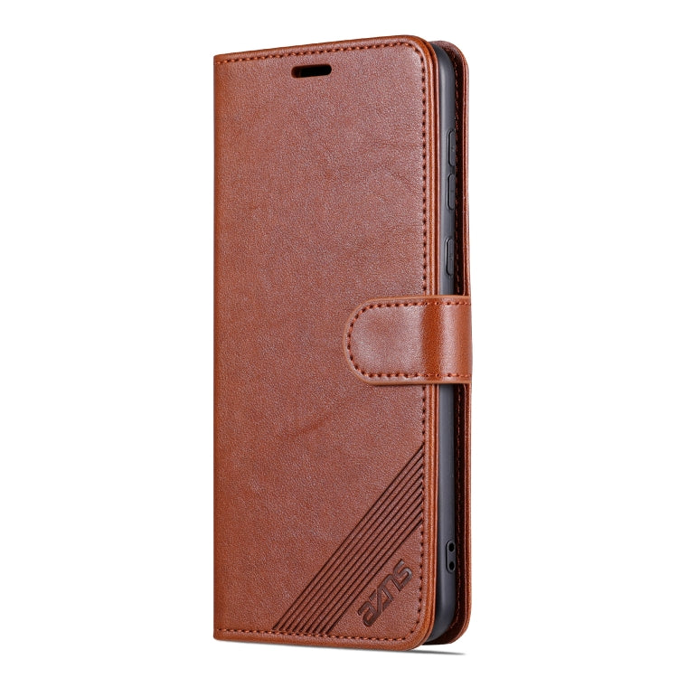 For Huawei Mate 60 Pro AZNS Sheepskin Texture Flip Leather Phone Case(Brown) by AZNS