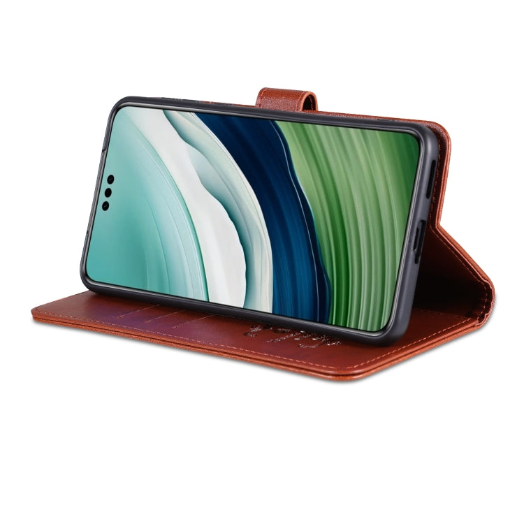 For Huawei Mate 60 Pro AZNS Sheepskin Texture Flip Leather Phone Case(Brown) by AZNS