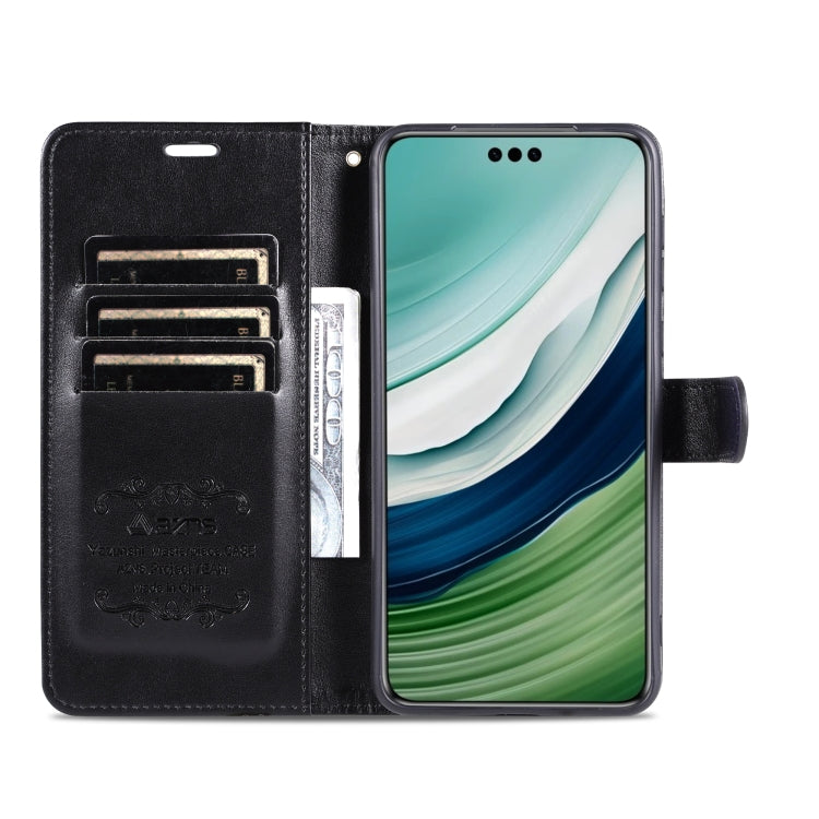 For Huawei Mate 60 Pro AZNS Sheepskin Texture Flip Leather Phone Case(Black) by AZNS