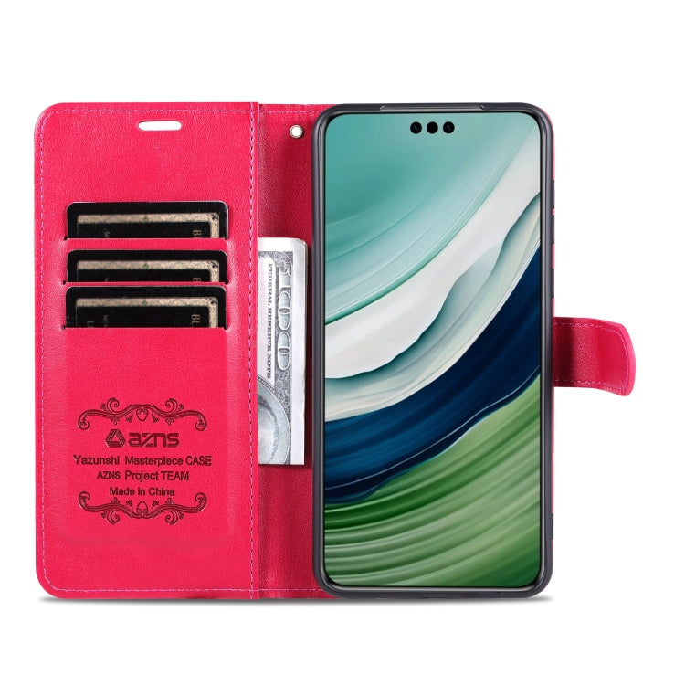 For Huawei Mate 60 Pro AZNS Sheepskin Texture Flip Leather Phone Case(Red) by AZNS
