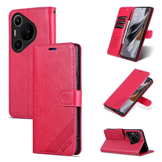 For Huawei Pura 70 Pro / 70 Pro+ AZNS Sheepskin Texture Flip Leather Phone Case(Red) by AZNS
