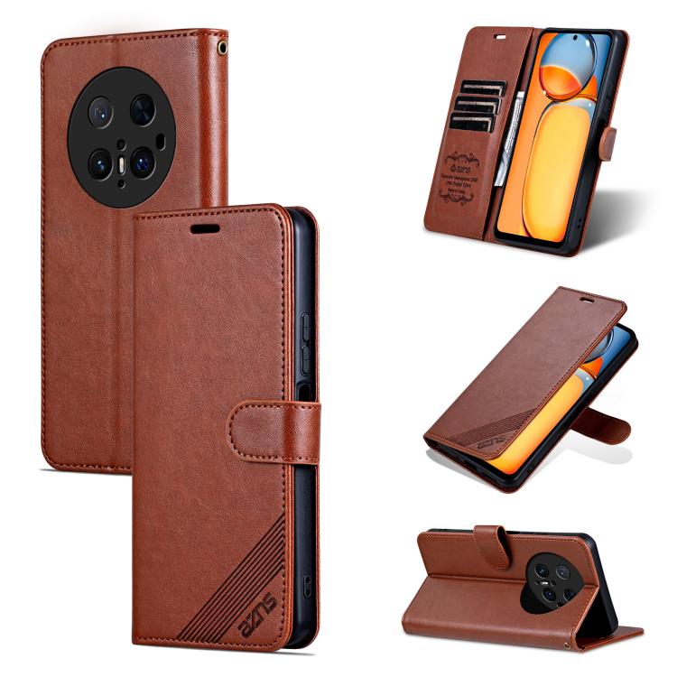 For Huawei Mate 70 Pro / 70 Pro+ AZNS Sheepskin Texture Flip Leather Phone Case(Brown) by AZNS