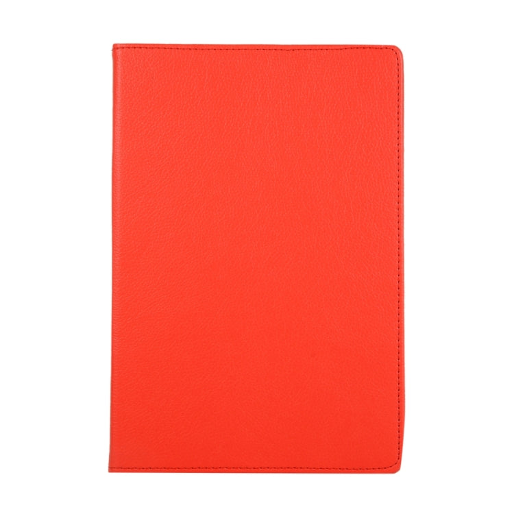 For Samsung Galaxy Tab S10 FE / S9 FE / S9 Litchi Texture 360 Degrees Rotation Holder Leather Tablet Case(Red) by bashfashion