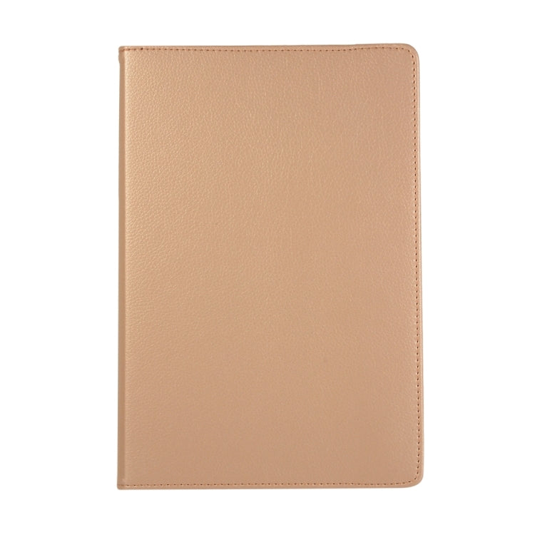 For Samsung Galaxy Tab S10 FE / S9 FE / S9 Litchi Texture 360 Degrees Rotation Holder Leather Tablet Case(Golden) by bashfashion