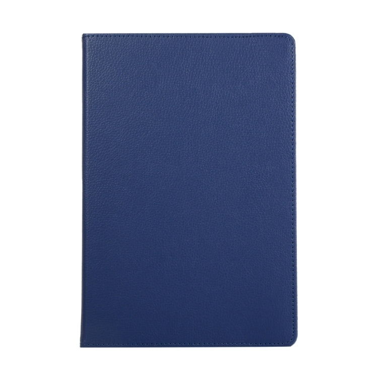 For Samsung Galaxy Tab S10 FE / S9 FE / S9 Litchi Texture 360 Degrees Rotation Holder Leather Tablet Case(Blue) by bashfashion