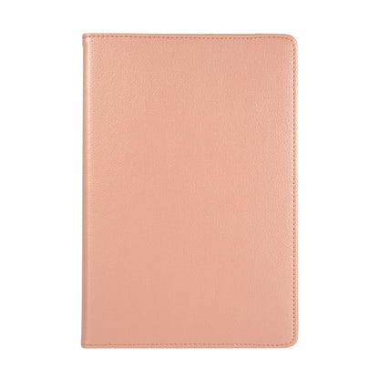 For Samsung Galaxy Tab S9+ / Tab S10+ Litchi Texture 360 Degrees Rotation Holder Leather Tablet Case(Rose Gold) by bashfashion
