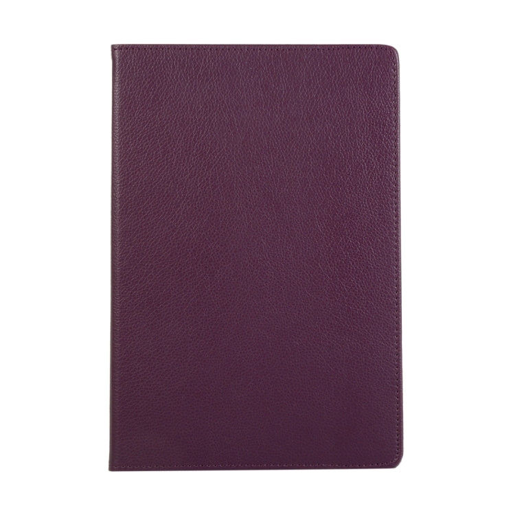 For Samsung Galaxy Tab S9+ / Tab S10+ Litchi Texture 360 Degrees Rotation Holder Leather Tablet Case(Purple) by bashfashion