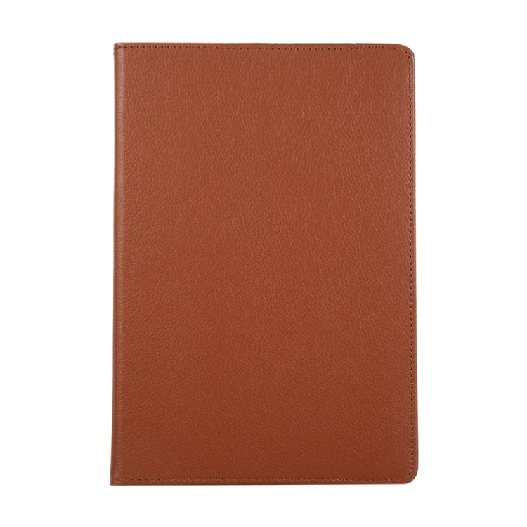 For Samsung Galaxy Tab S9+ / Tab S10+ Litchi Texture 360 Degrees Rotation Holder Leather Tablet Case(Brown) by bashfashion