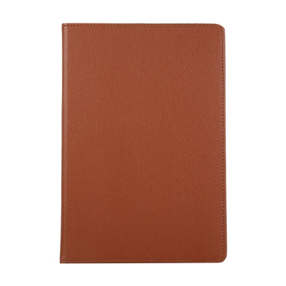 For Samsung Galaxy Tab S9+ / Tab S10+ Litchi Texture 360 Degrees Rotation Holder Leather Tablet Case(Brown) by bashfashion