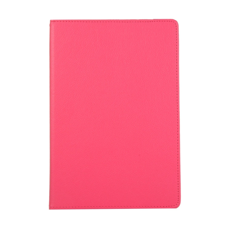 For Samsung Galaxy Tab S9+ / Tab S10+ Litchi Texture 360 Degrees Rotation Holder Leather Tablet Case(Rose Red) by bashfashion