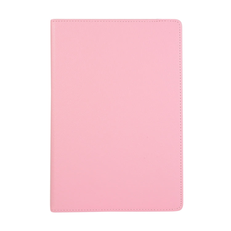 For Samsung Galaxy Tab S9+ / Tab S10+ Litchi Texture 360 Degrees Rotation Holder Leather Tablet Case(Pink) by bashfashion