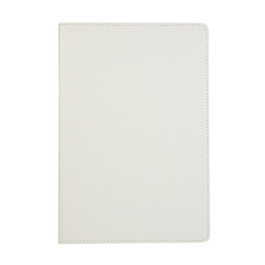 For Samsung Galaxy Tab S9 Ultra Litchi Texture 360 Degrees Rotation Holder Leather Tablet Case(White) by bashfashion