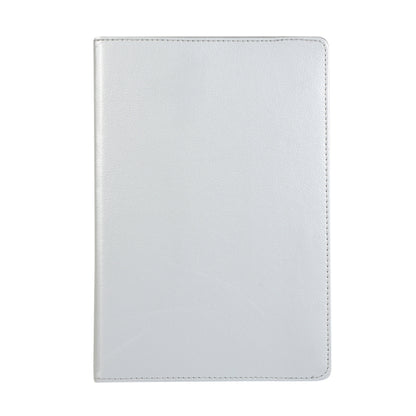 For Samsung Galaxy Tab S9 Ultra Litchi Texture 360 Degrees Rotation Holder Leather Tablet Case(Silver) by bashfashion