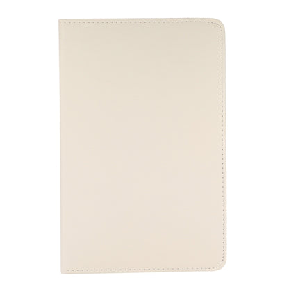 For Samsung Galaxy Tab A9 / Tab A11 Litchi Texture 360 Degrees Rotation Holder Leather Tablet Case(White) by bashfashion
