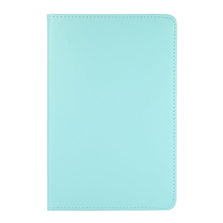 For Samsung Galaxy Tab A9 / Tab A11 Litchi Texture 360 Degrees Rotation Holder Leather Tablet Case(Sky Blue) by bashfashion