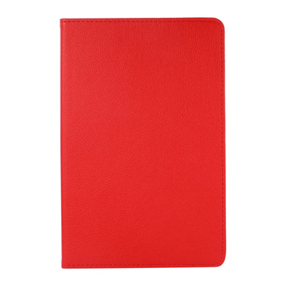 For Samsung Galaxy Tab A9+ / Tab A11+ Litchi Texture 360 Degrees Rotation Holder Leather Tablet Case(Red) by bashfashion