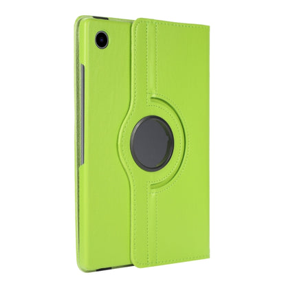 For Samsung Galaxy Tab A9+ / Tab A11+ Litchi Texture 360 Degrees Rotation Holder Leather Tablet Case(Green) by bashfashion