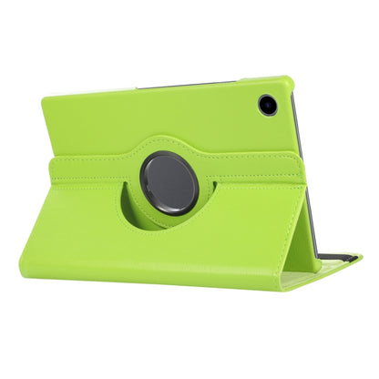 For Samsung Galaxy Tab A9+ / Tab A11+ Litchi Texture 360 Degrees Rotation Holder Leather Tablet Case(Green) by bashfashion
