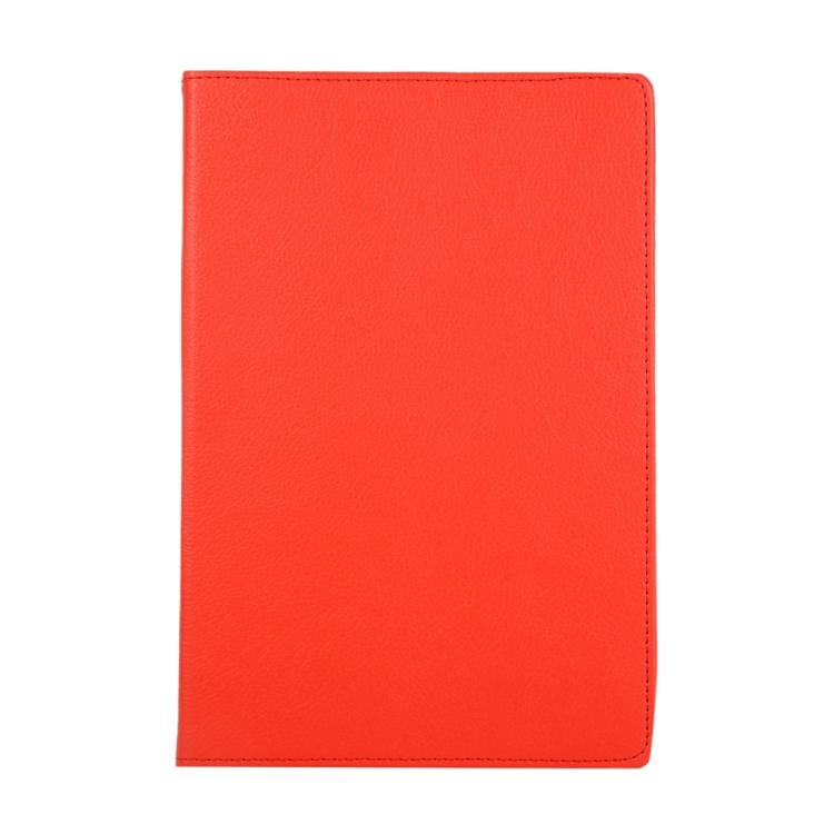 For Samsung Galaxy Tab S10 FE+ Litchi Texture 360 Degrees Rotation Holder Leather Tablet Case(Red) by bashfashion