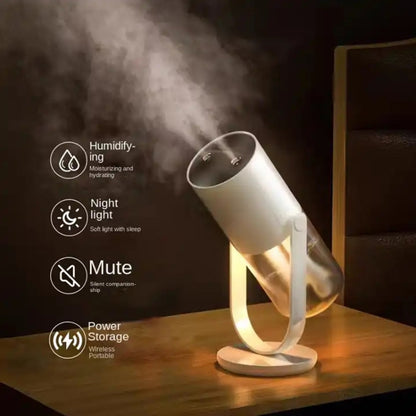 S07 Multi-mode Wireless Double Jet Humidifier(White) by bashfashion