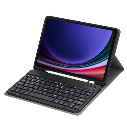 For Samsung Galaxy Tab S10 Lite / S10 FE / S9 FE A710B Candy Color TPU Bluetooth Keyboard Leather Tablet Case with Pen Holder(Black) by bashfashion