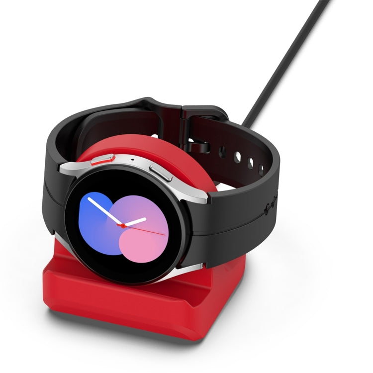 For Samsung Galaxy Watch 6 / 6 Classic Smart Watch Silicone Charging Bracket(Red) by bashfashion