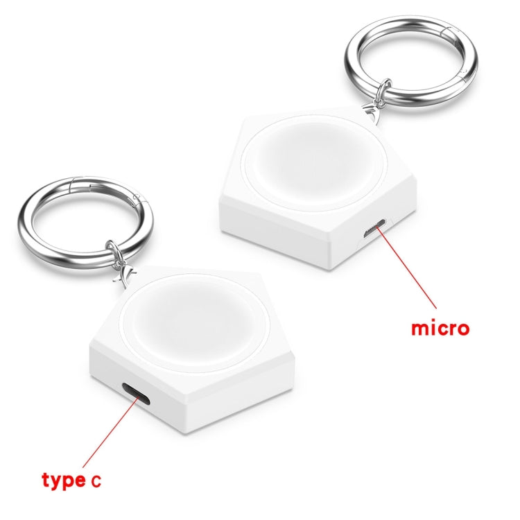 For Samsung Galaxy Watch 6 / 6 Classic Portable Smart Watch Charger, Port:Micro USB(White) by bashfashion