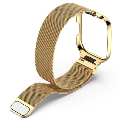 For Redmi Watch 3 Lite / Watch 3 Active 2 in 1 Milan Metal Watch Band with Watch Frame(Gold) by bashfashion