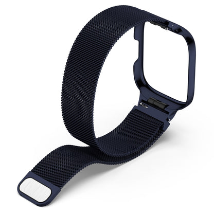For Redmi Watch 3 Lite / Watch 3 Active 2 in 1 Milan Metal Watch Band with Watch Frame(Midnight Blue) by bashfashion