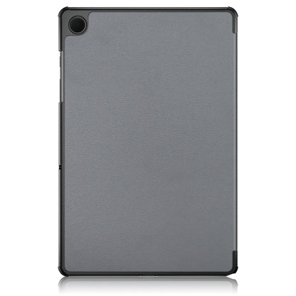 For Samsung Galaxy Tab A9 2023/Tab A11 3-folding Leather Smart Tablet Case(Grey) by bashfashion