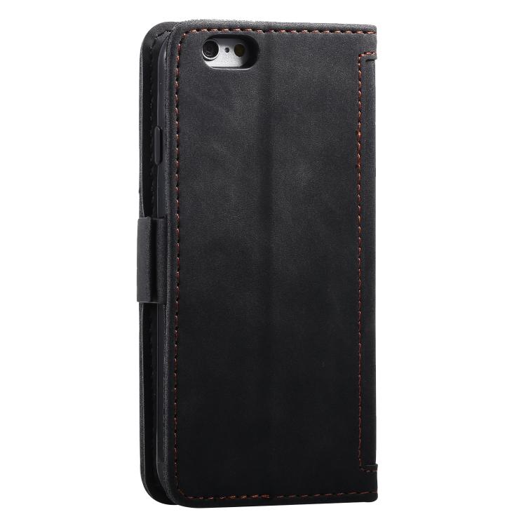 For iPhone 16e Retro Splicing Horizontal Flip Leather Phone Case(Black) by bashfashion