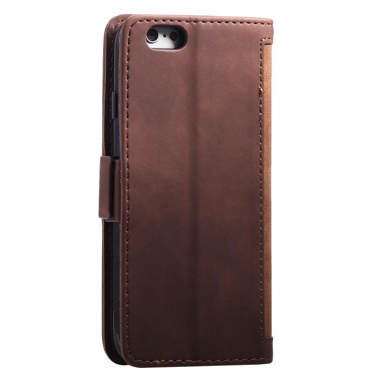 For iPhone 16e Retro Splicing Horizontal Flip Leather Phone Case(Brown) by bashfashion