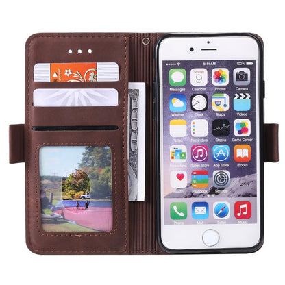 For iPhone 16e Retro Splicing Horizontal Flip Leather Phone Case(Brown) by bashfashion
