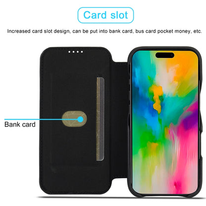 For iPhone 16 Pro Max LC.IMEEKE Hon Ancient Series Flip Leather Phone Case(Black) by LC.IMEEKE