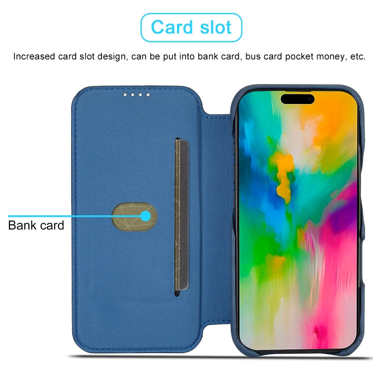 For iPhone 16 Pro Max LC.IMEEKE Hon Ancient Series Flip Leather Phone Case(Blue) by LC.IMEEKE